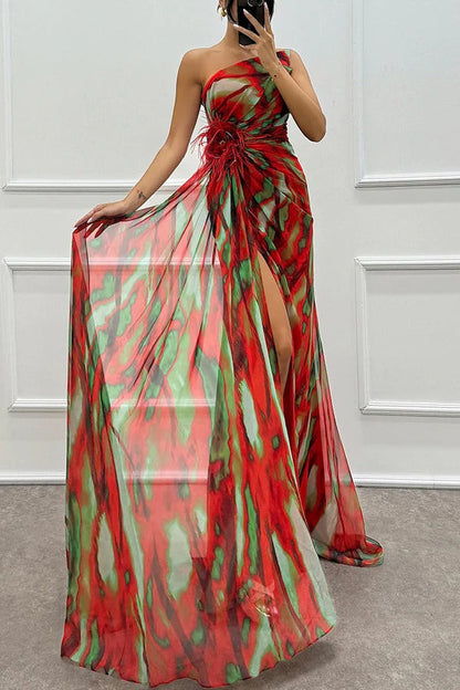 Lorna | Vibrante vestido drapeado