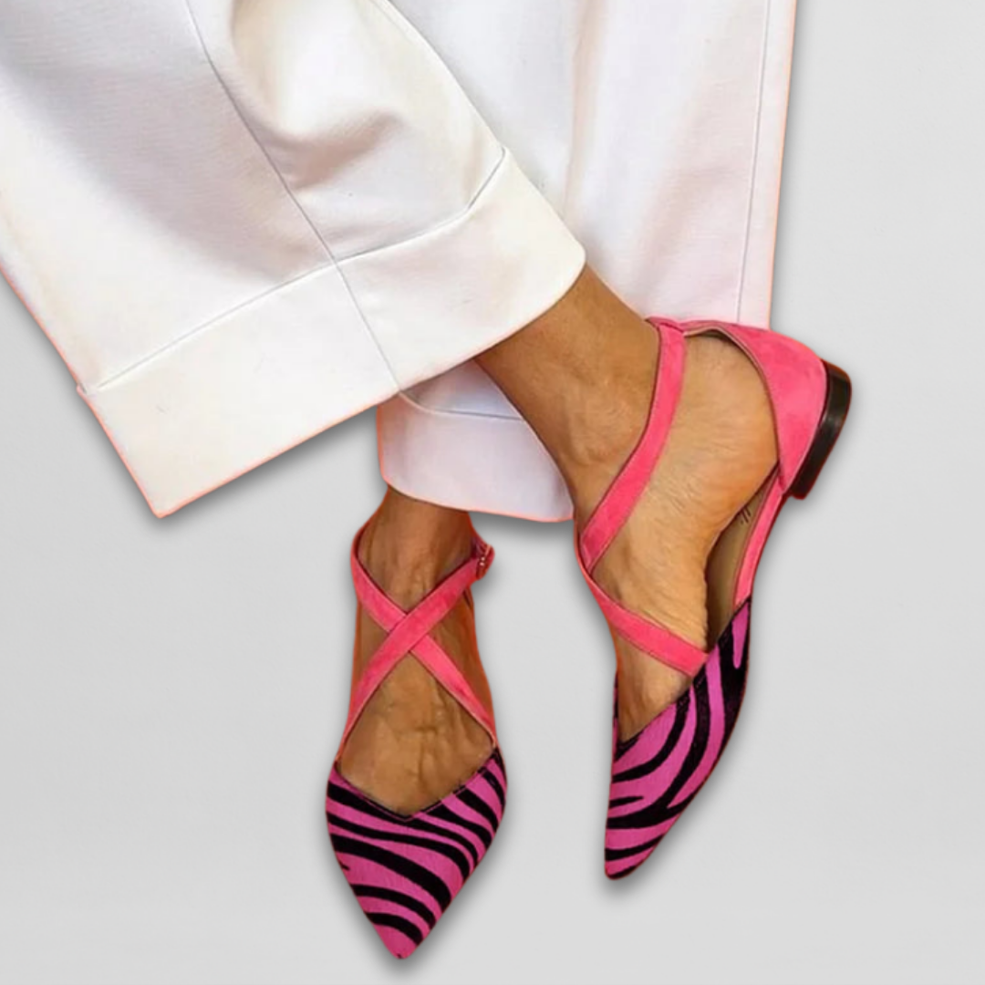 Real Leather Ballerinas with straps