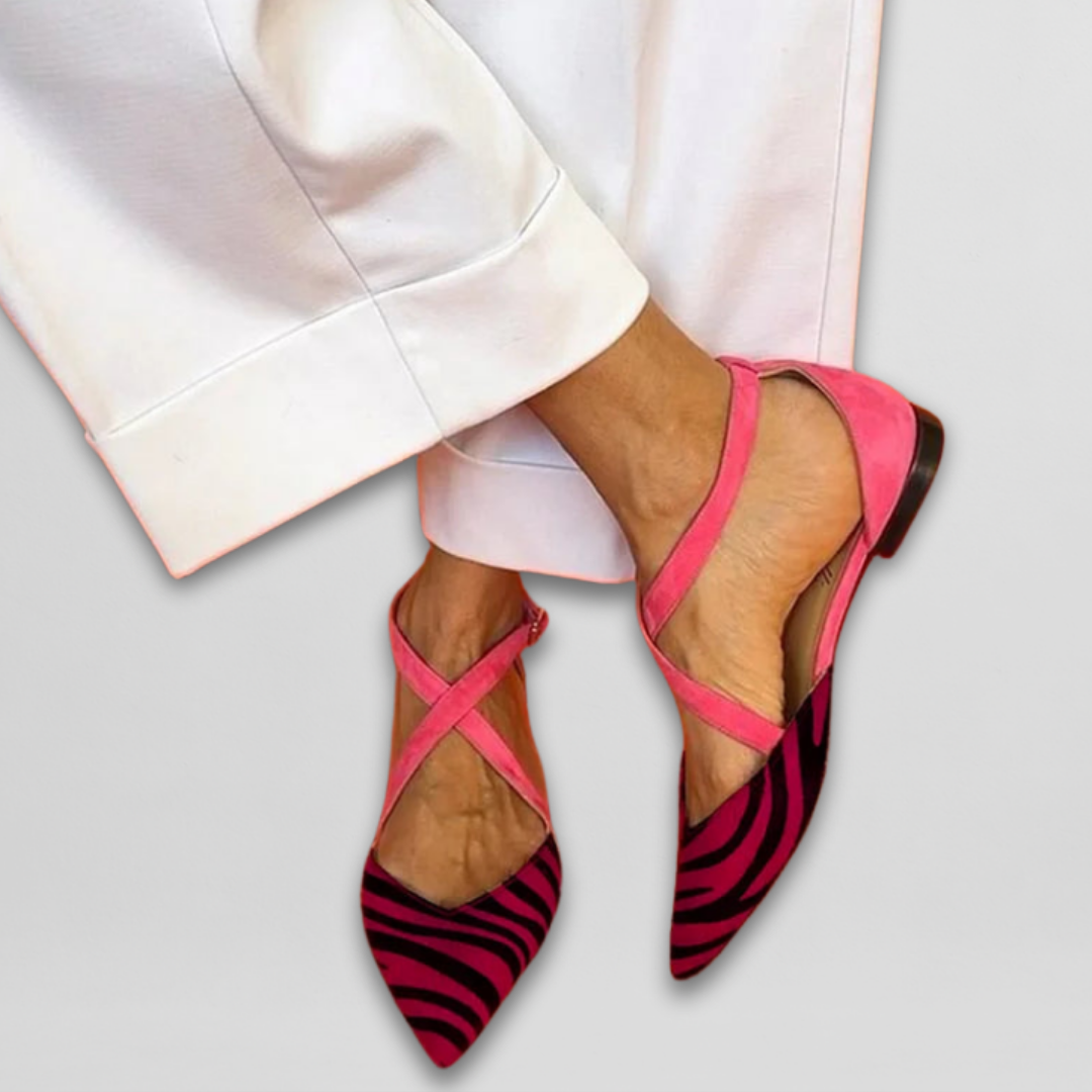 Real Leather Ballerinas with straps