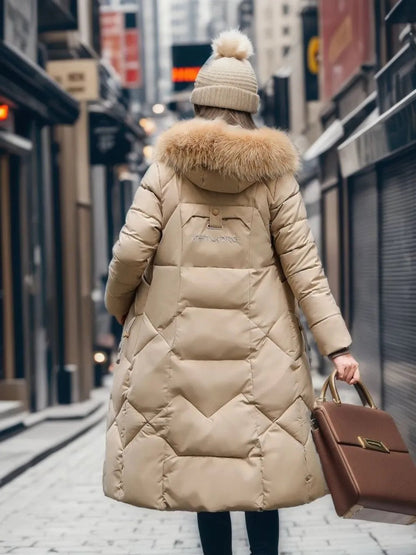 Hannah | Abrigo acolchado de invierno para mujer con ribete de capucha