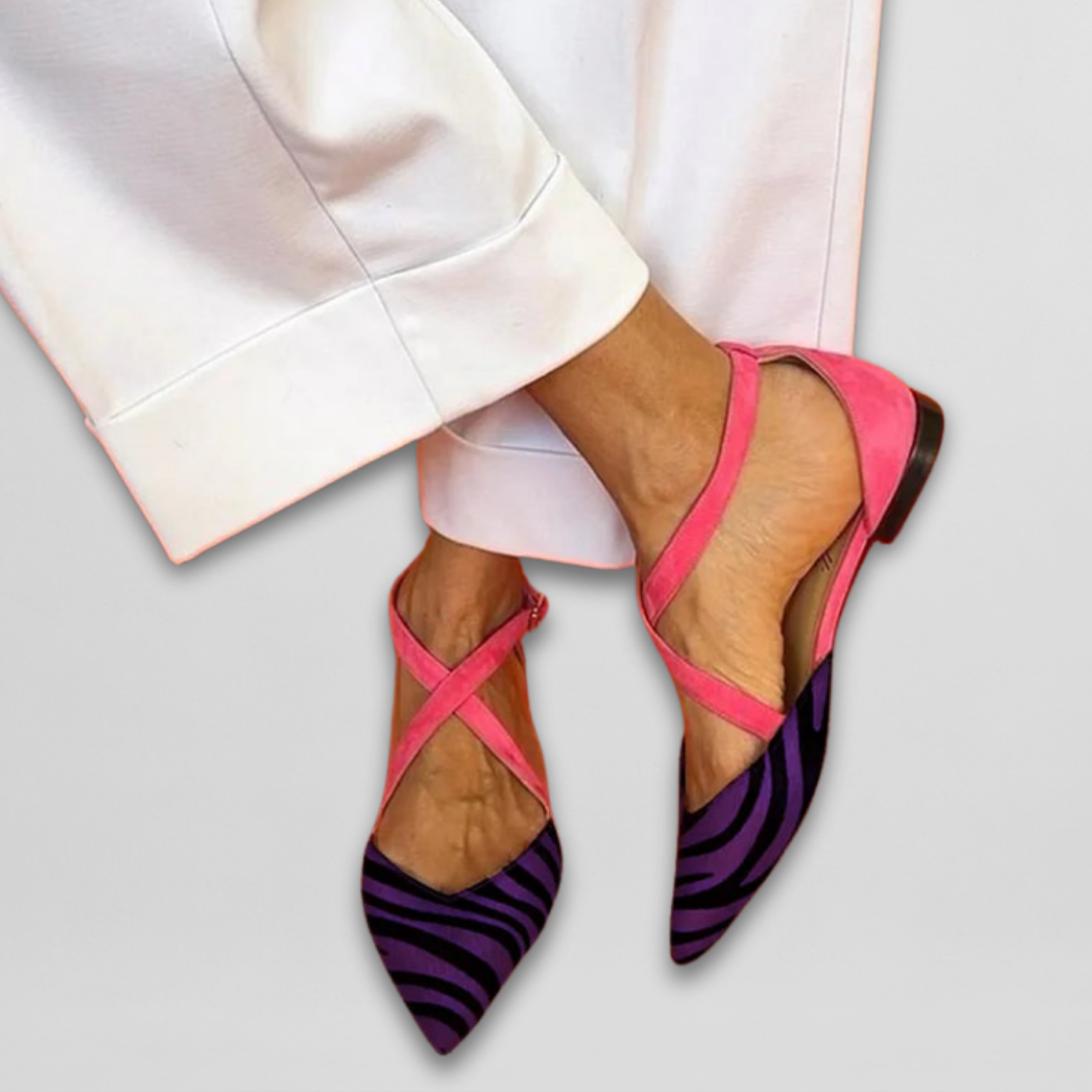 Real Leather Ballerinas with straps
