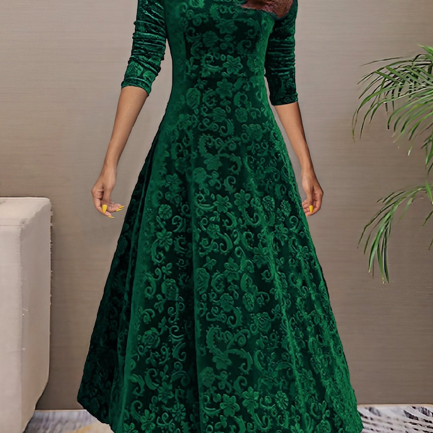 Denise | Vestido elegante de terciopelo