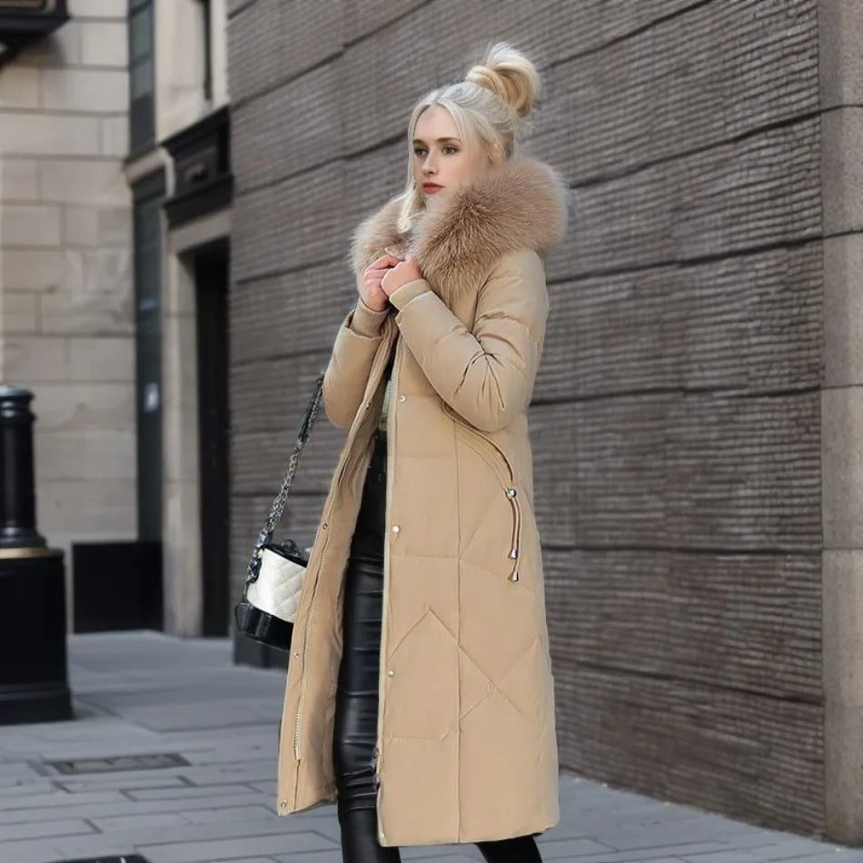 Hannah | Abrigo acolchado de invierno para mujer con ribete de capucha