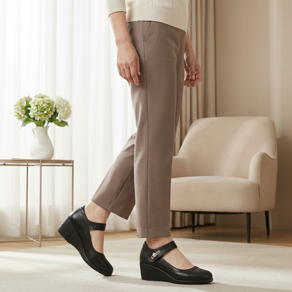 Lydia – Elegant Mid-Heel Comfort Real Leather Shoes