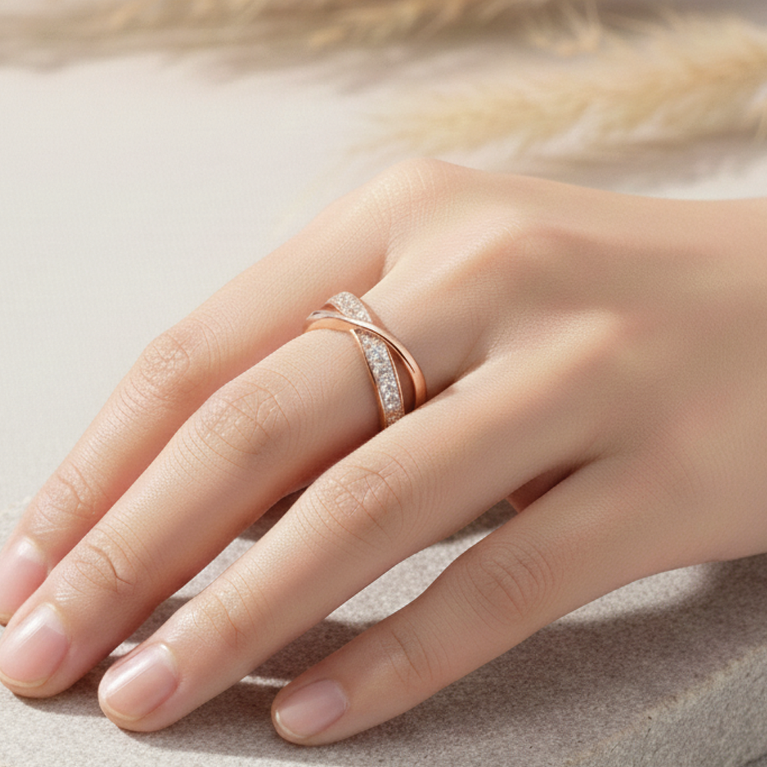 Criss-Cross Band Ring