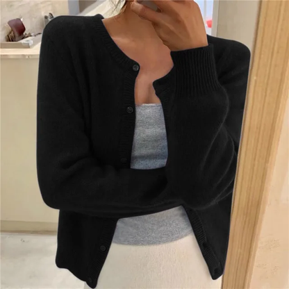 Erica | Cárdigan informal de invierno de manga larga con botones para mujer