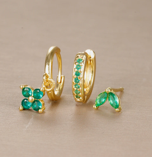 Mixed Stud Hoop Set