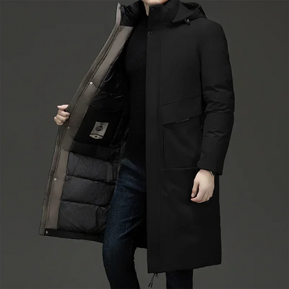 Evan | Abrigo de invierno con cremallera frontal y aislamiento para hombre