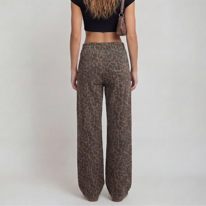 RILEY™ – Pantalones anchos con estampado de leopardo