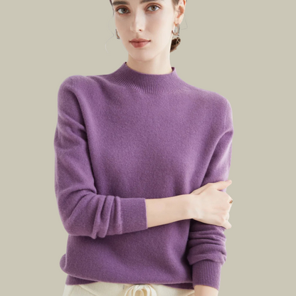Ivy | Women’s High Neck Slim Fit Merino Wool Sweaters