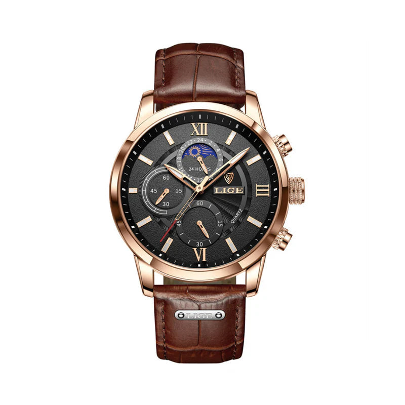 Luxury Waterproof Leather Strap Watch