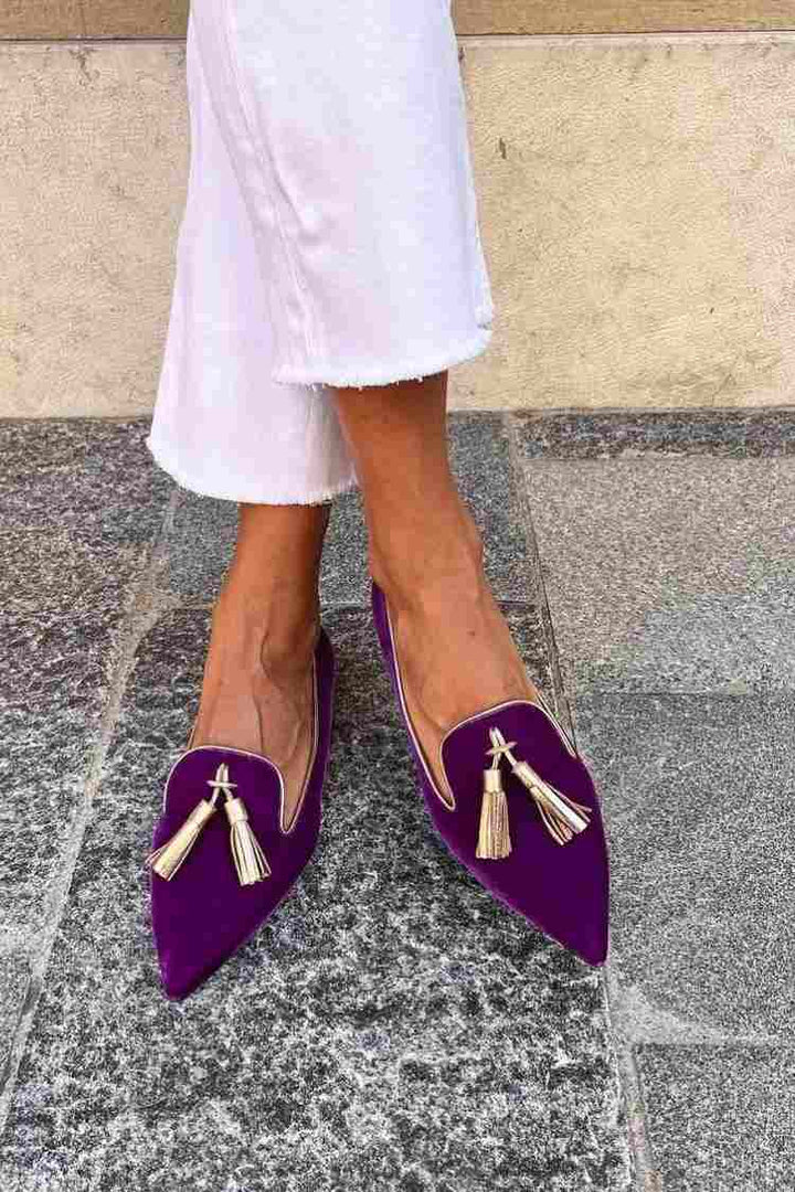 REAL LEATHER LOAFER WITH ELEGANT TASSELS