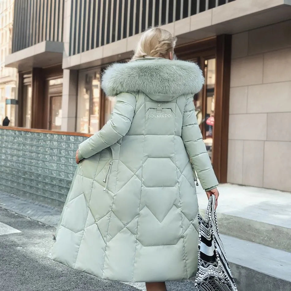 Hannah | Abrigo acolchado de invierno para mujer con ribete de capucha
