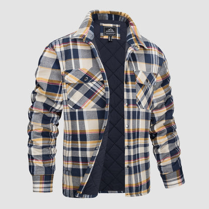 Chaqueta bomber a cuadros de diseño versátil