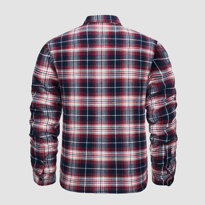 Chaqueta bomber a cuadros de diseño versátil
