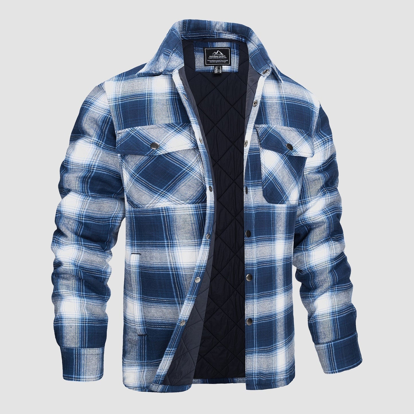 Chaqueta bomber a cuadros de diseño versátil