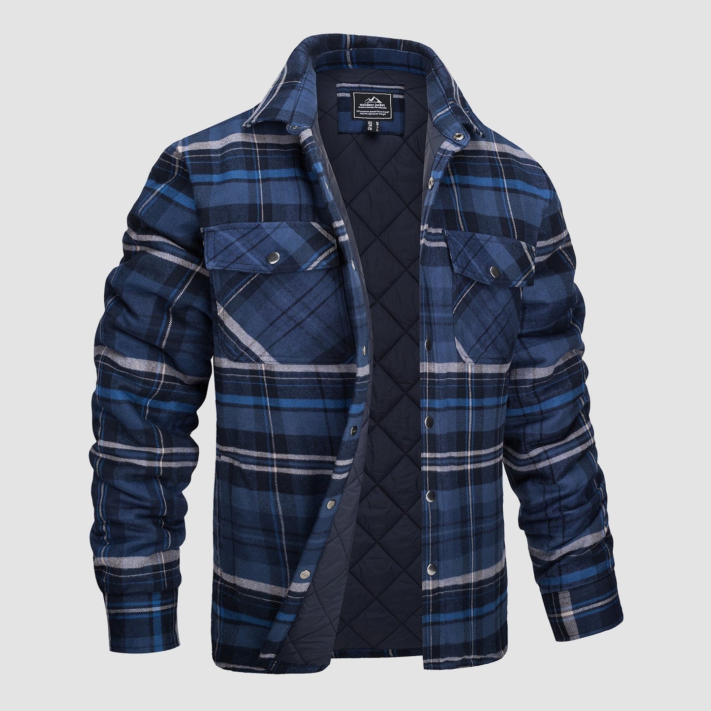 Chaqueta bomber a cuadros de diseño versátil
