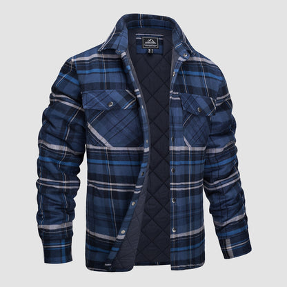 Chaqueta bomber a cuadros de diseño versátil