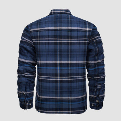 Chaqueta bomber a cuadros de diseño versátil