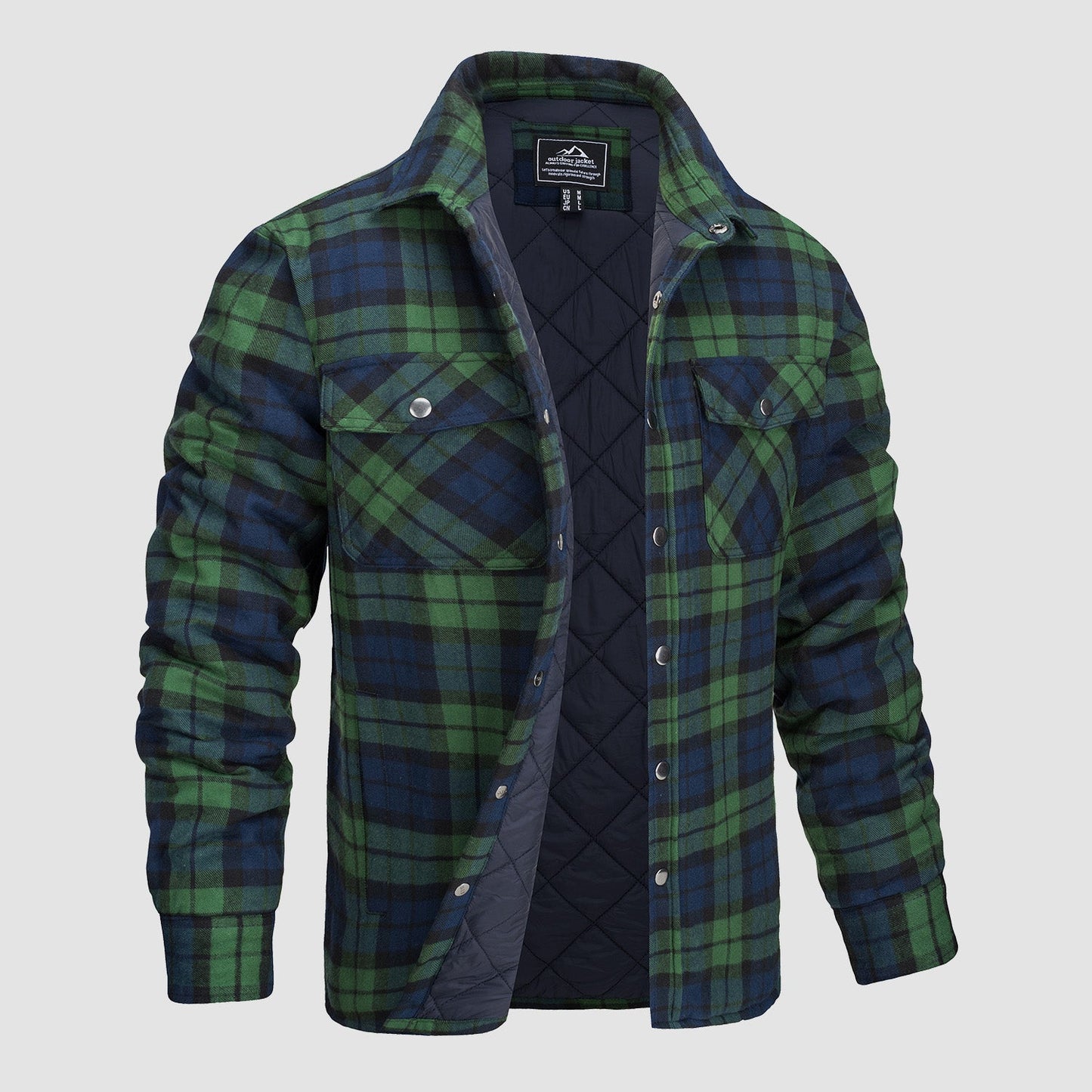 Chaqueta bomber a cuadros de diseño versátil