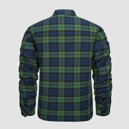 Chaqueta bomber a cuadros de diseño versátil