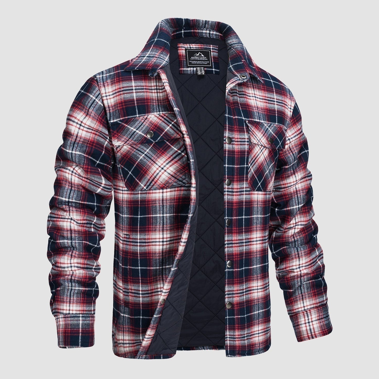 Chaqueta bomber a cuadros de diseño versátil