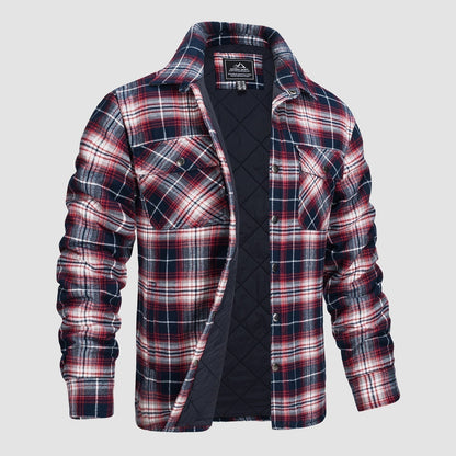 Chaqueta bomber a cuadros de diseño versátil