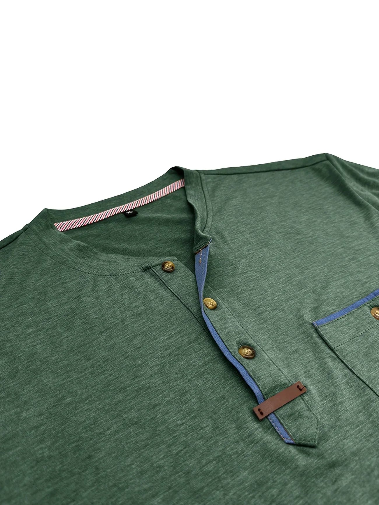 Slade | Camisa clásica de cuello redondo con bolsillo