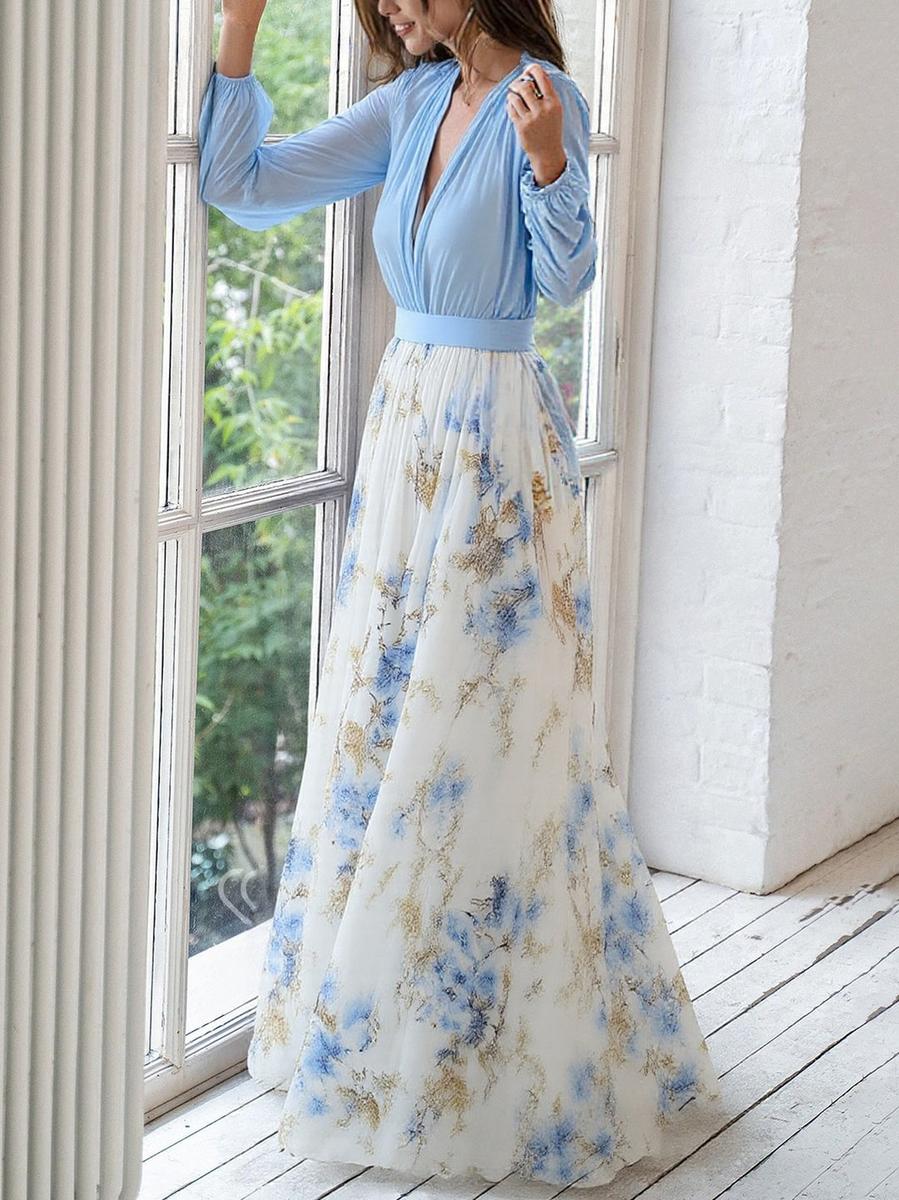 Harper™ | Precioso vestido maxi con estampado floral