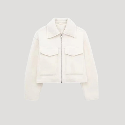Claire  | Winter Zip Front Cropped Women Jacket