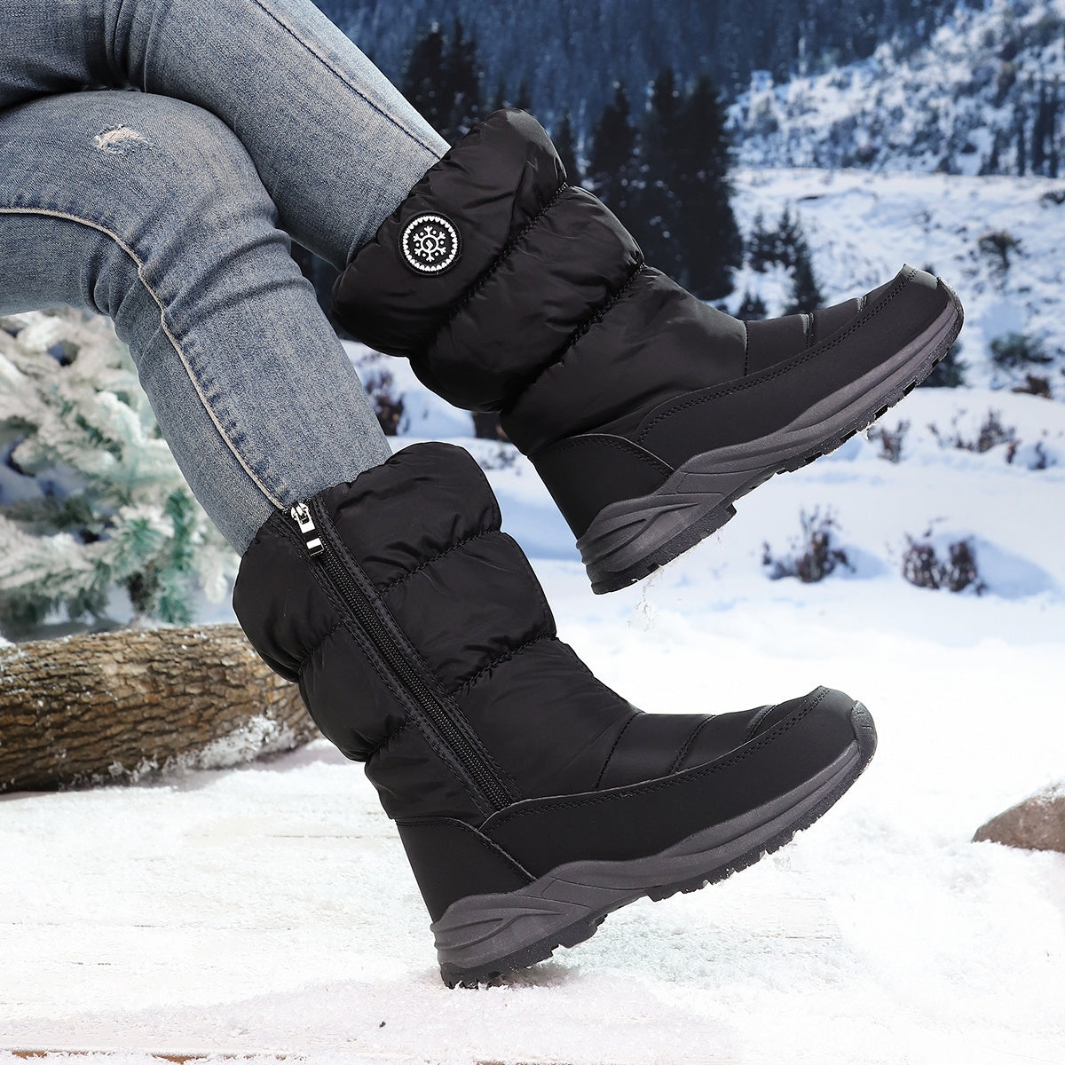 Botas de invierno cálidas e impermeables. 