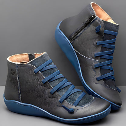 Fiona | Botines con cordones y cremallera para mujer