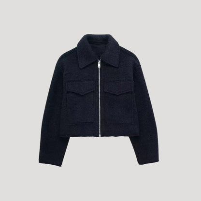 Claire  | Winter Zip Front Cropped Women Jacket