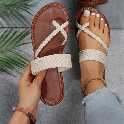 Aria Woven Flat Sandals