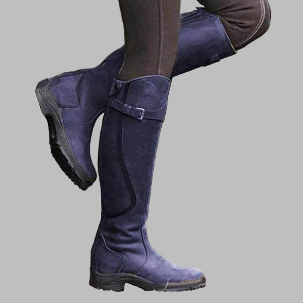 Women’s Leather Hiking Boots with Strap