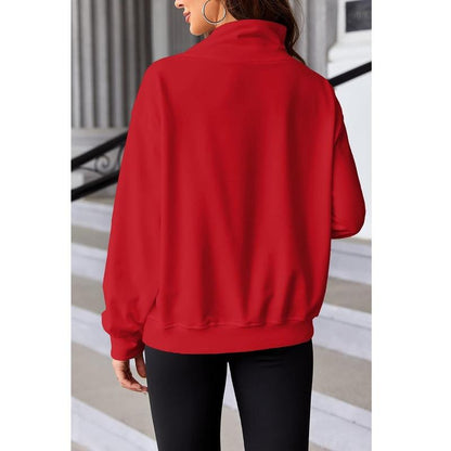 M&amp;D™ - Sudadera de cuello alto extragrande para mujer, jersey de manga larga