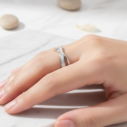 Criss-Cross Band Ring
