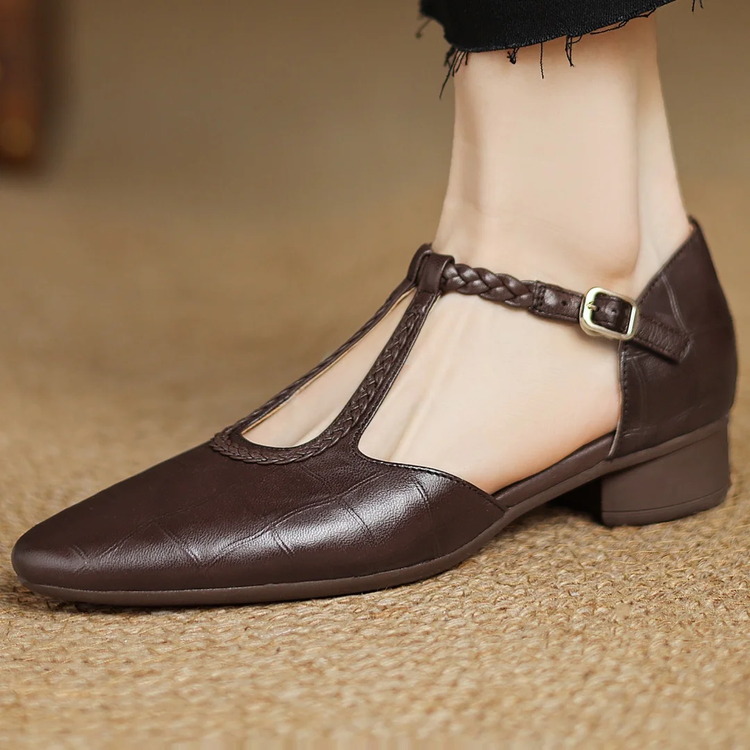 Mary Janes de cuero