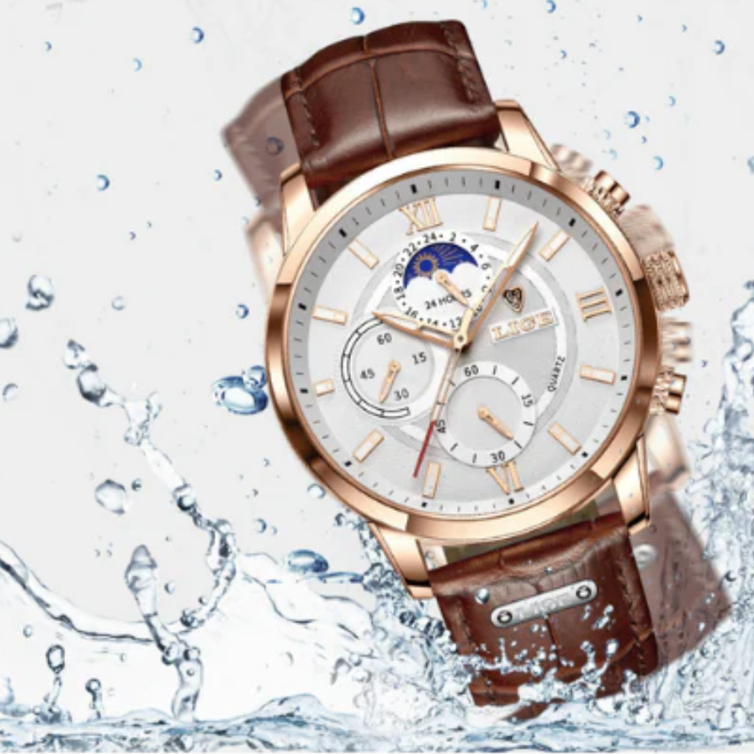 Luxury Waterproof Leather Strap Watch