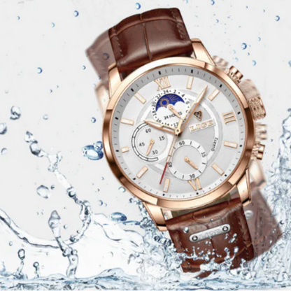 Luxury Waterproof Leather Strap Watch