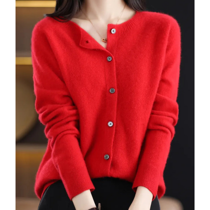 Women’s Long Sleeve Classic Button Merino And Wool Sweaters