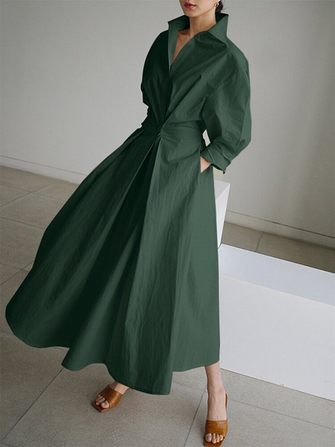 Zara  | Women’s Belted Shirt Maxi Dress