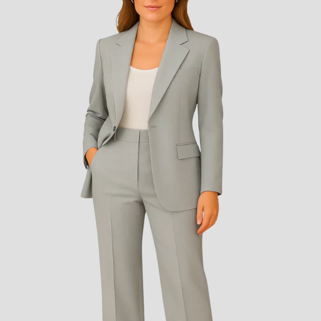 Women’s  Tailored Suit Set with Long Blazer