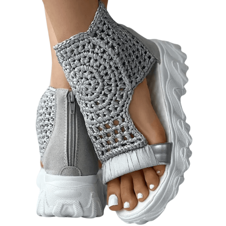 Sorra Braided Wedge Sandals