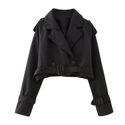 Charlotte | Women’s Stylish Short Double-Breasted Trench Coat