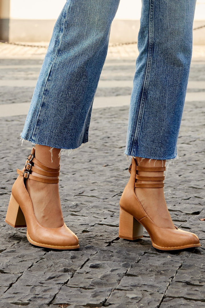 Triple Buckle Heels