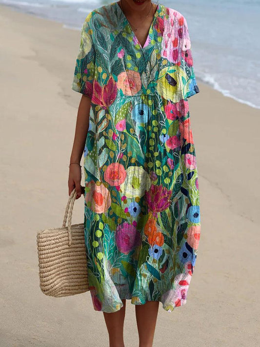 Harjas - Vestido floral vintage