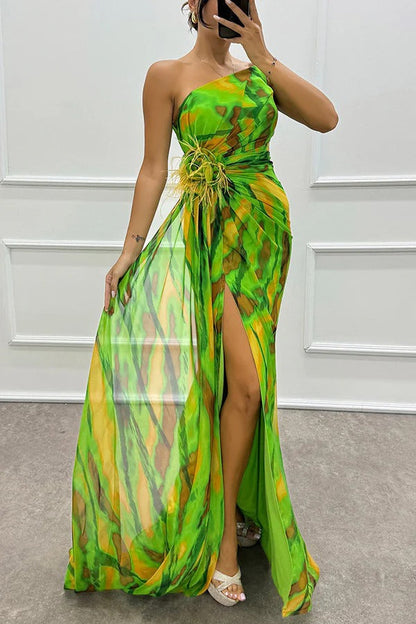 Lorna | Vibrante vestido drapeado
