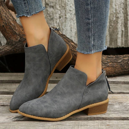 Caroline | Botas informales sin cordones de tacón bajo para mujer 