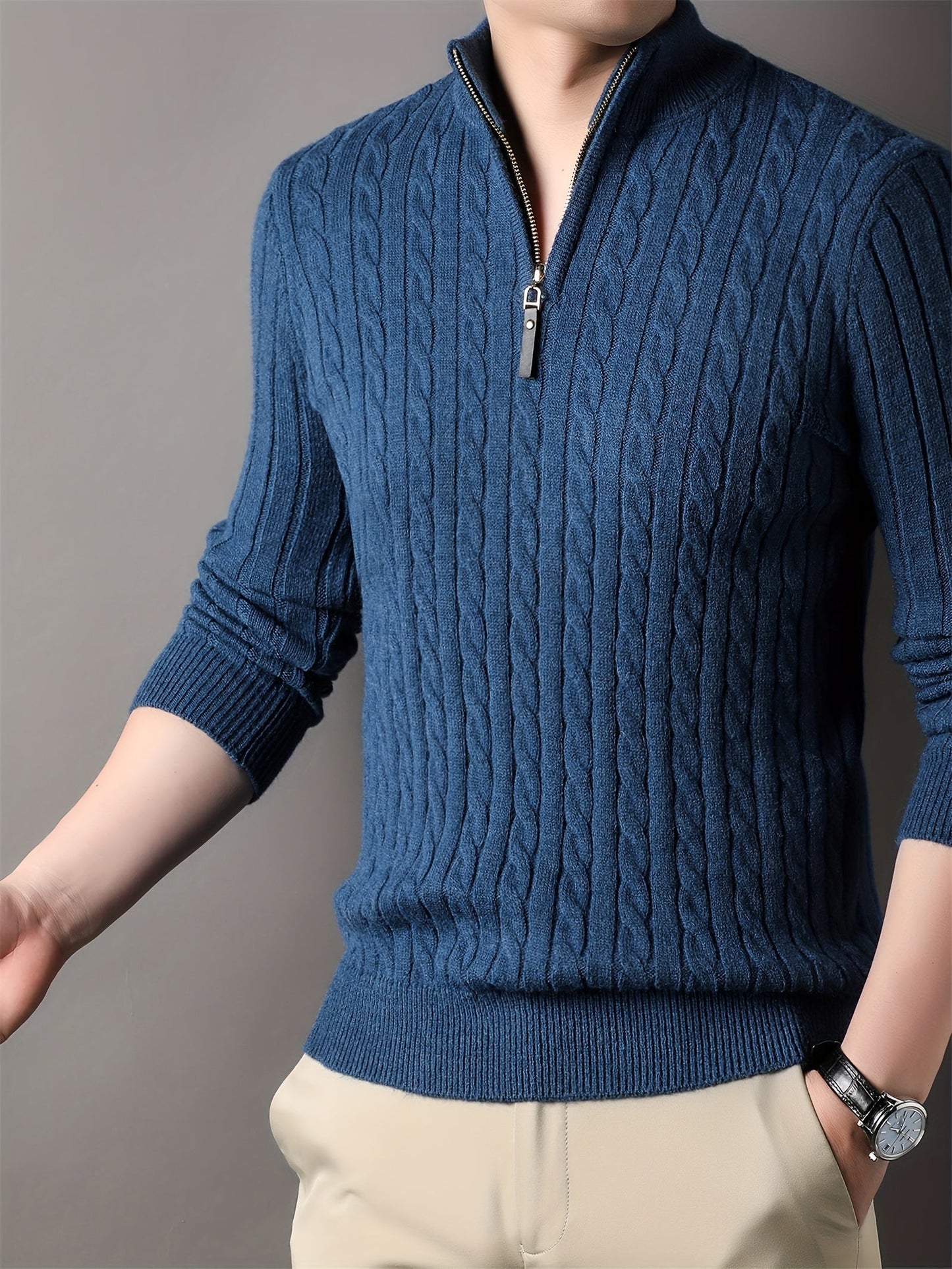 Jayden | Men Ribbed Pattern Warm Winter Sweater
